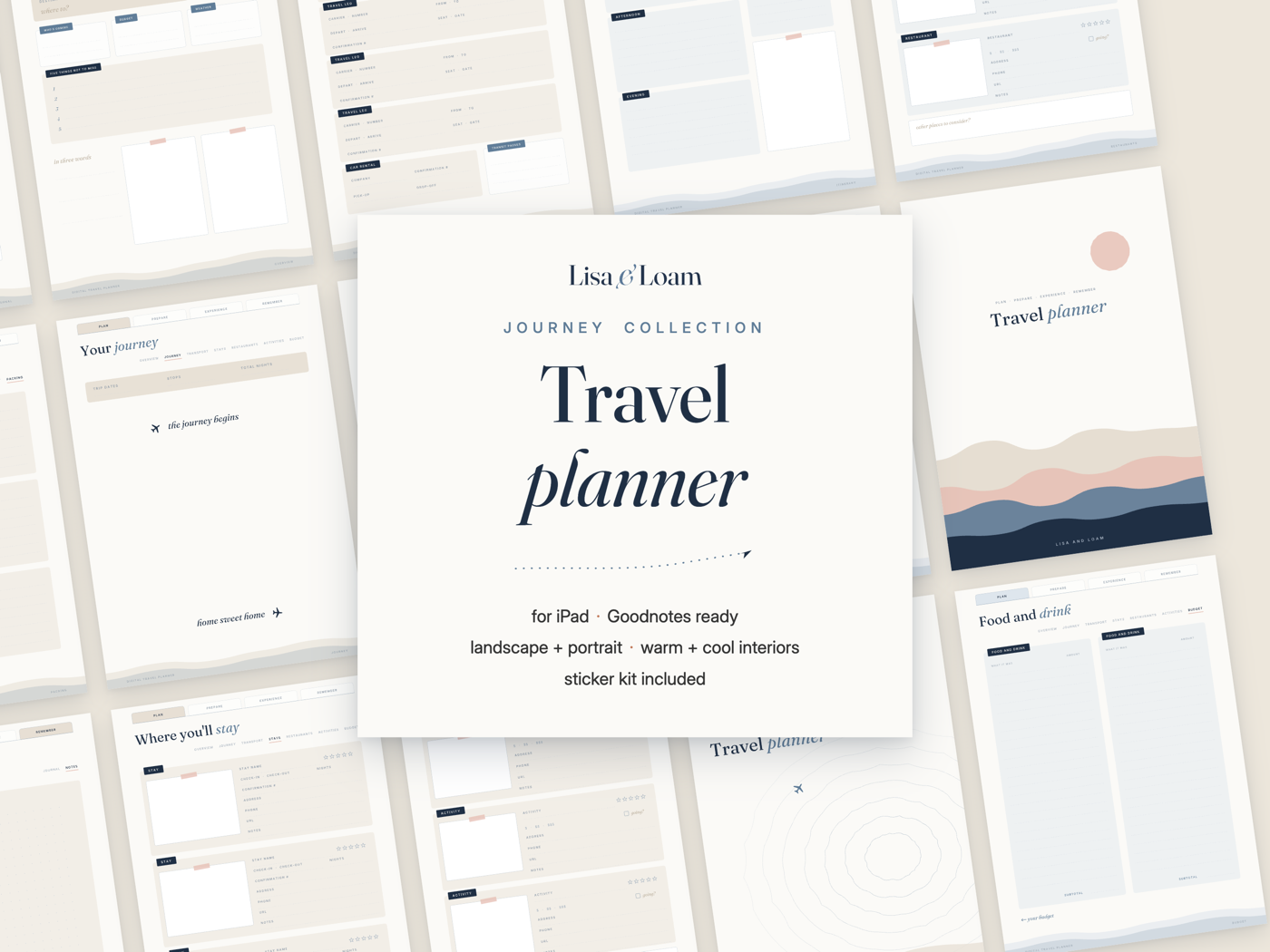 The Journey travel planner surrounded by its pages
